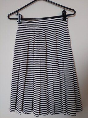 St. Michae Marks & Spencer Womens Pleated Skirt UK 8 US 4 Nautical Striped